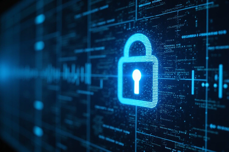 Ilustrace digitální bezpečnosti a ochrany dat